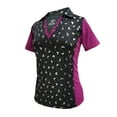 thumbnail image 1 of Monterey Club Women's Foil Print Contrast Golf Polo Shirt #2098, 1 of 2