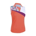 thumbnail image 1 of Monterey Club Women's Fountain Floral Print Block Sleeveless Golf Polo Shirt #2345, 1 of 2