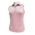 thumbnail image 1 of Monterey Club Women's Fun Leopard Contrast Sleeveless Golf Polo Shirt #2425, 1 of 3
