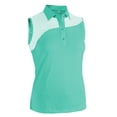 thumbnail image 1 of Monterey Club Women's Galaxy Contrast Block Sleeveless Golf Polo Shirt #2479, 1 of 3