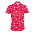 thumbnail image 1 of Monterey Club Women's Geometric Print Tailored Collar Short Sleeve Golf Polo Shirt #4522, 1 of 2