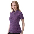 thumbnail image 1 of Monterey Club Women's Glitzy Animal Print Zip Golf Polo Shirt #2621, 1 of 2