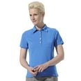 thumbnail image 1 of Monterey Club Women's Glory Texture Solid Golf Polo Shirt #2169, 1 of 2