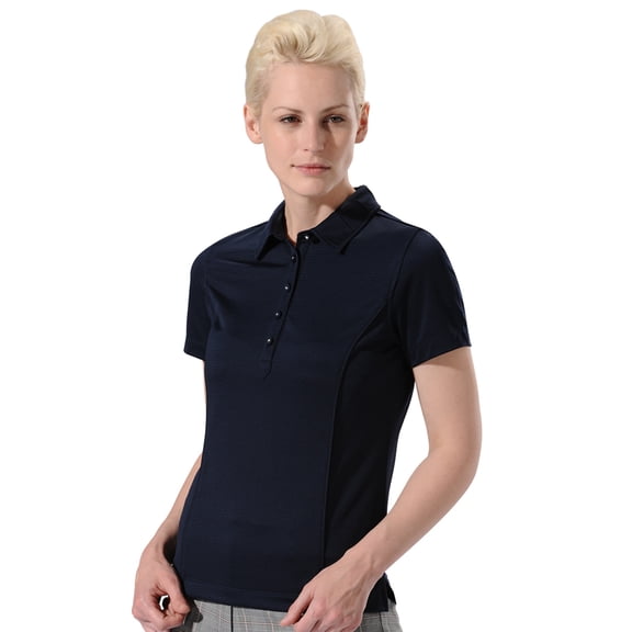 Monterey Club Women's Glory Texture Solid Golf Polo Shirt #2169