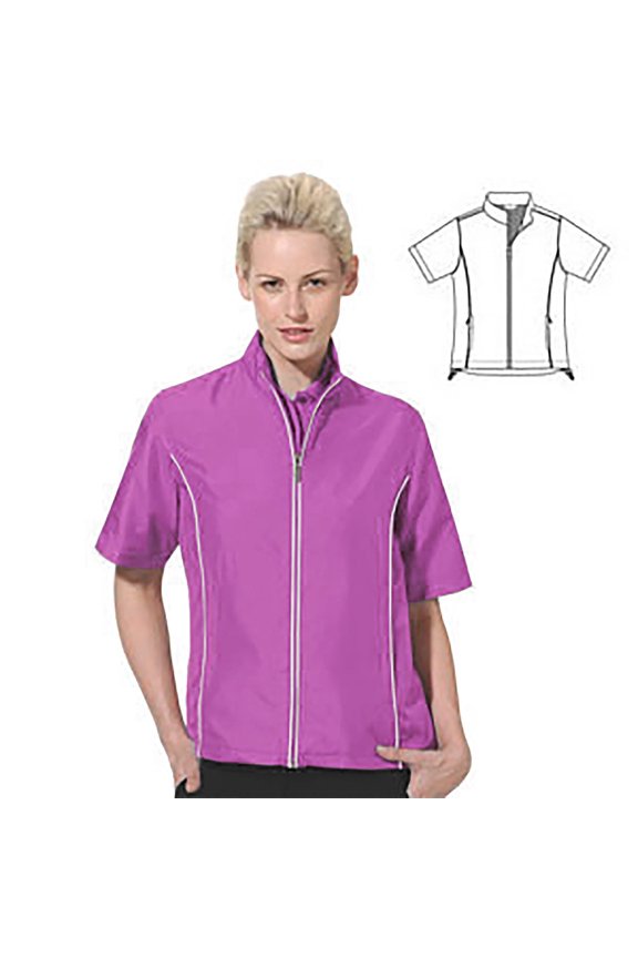 Women's Half Sleeve Microfiber Dobby Windshirt #2763