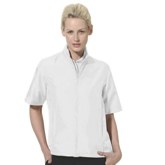 Monterey Club Women's Half Sleeve Microfiber Dobby Windshirt #2763