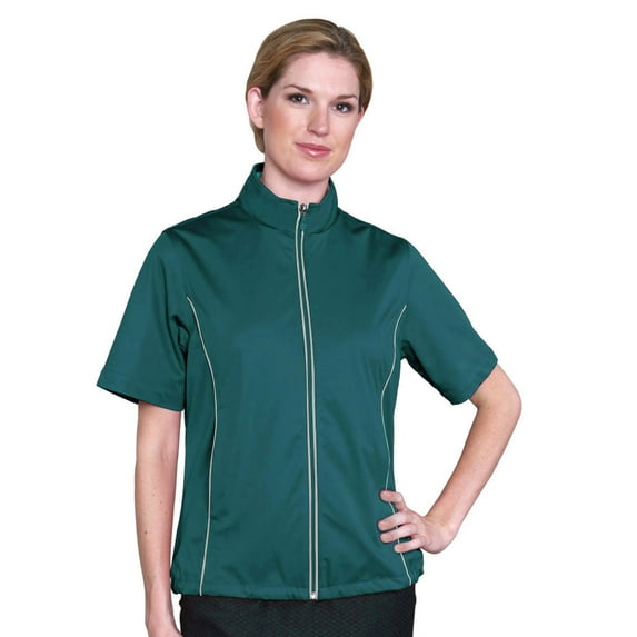 Monterey Club Women's Half Sleeve Microfiber Dobby Windshirt #2763