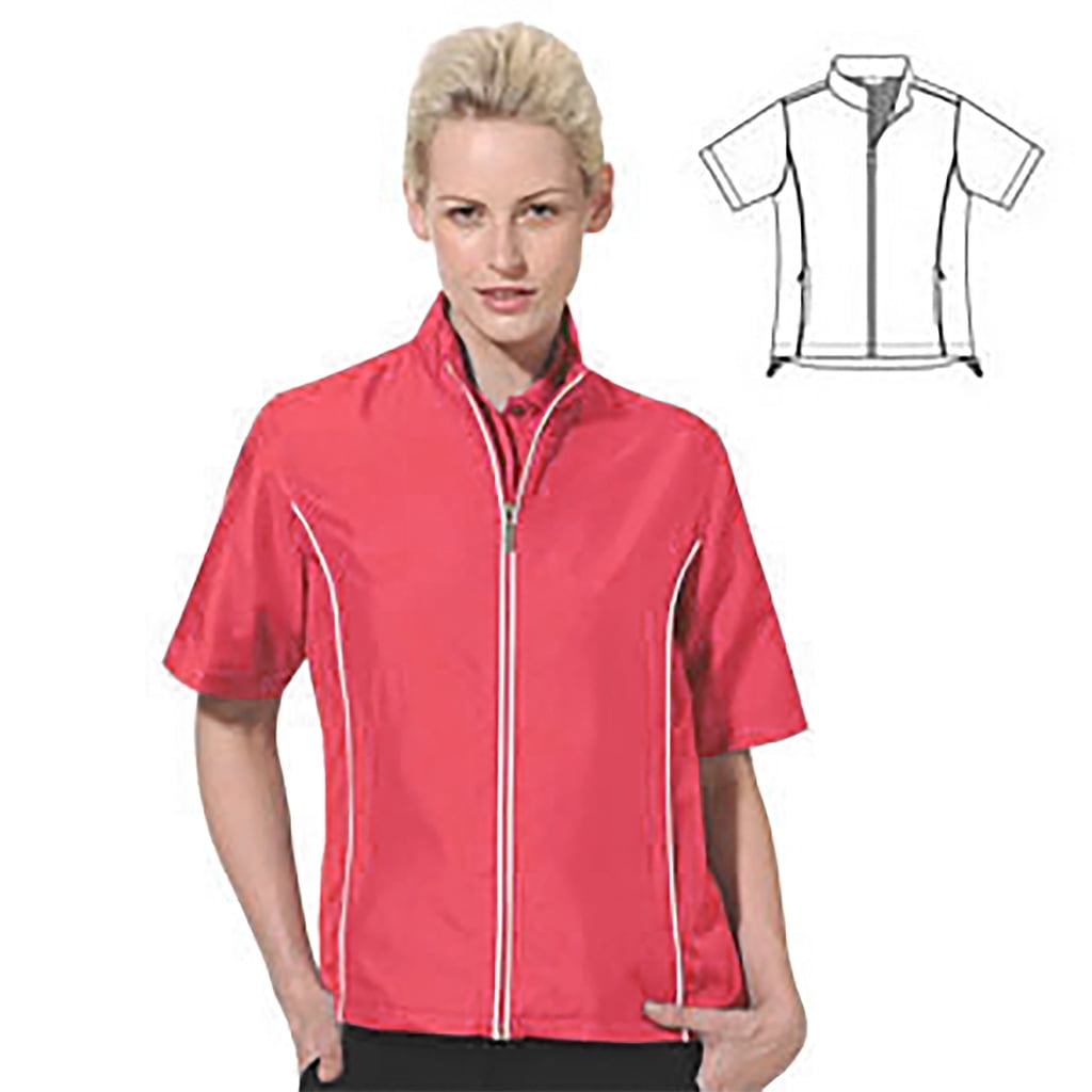 Monterey Club Women's Half Sleeve Microfiber Dobby Windshirt 2763