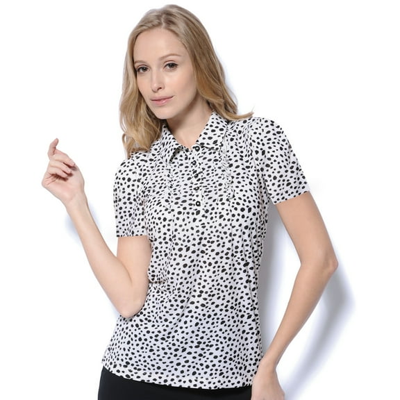 Monterey Club Women's Hilary Ruffle Polo Shirt #2618