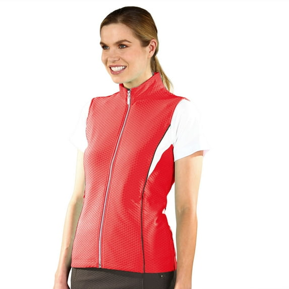 Monterey Club Women's Honeycomb Texture Color Insert Vest #2767
