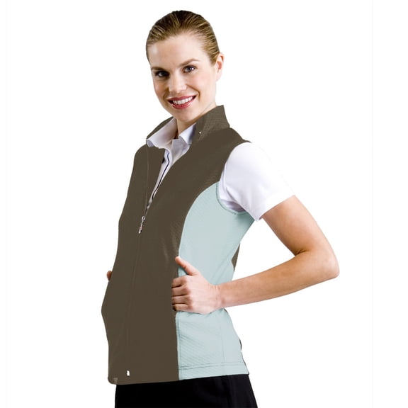 Monterey Club Women's Honeycomb Texture Colorblock Vest #2701