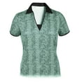 thumbnail image 1 of Monterey Club Women's Ikat Print Contrast Golf Polo Shirt #2654, 1 of 2
