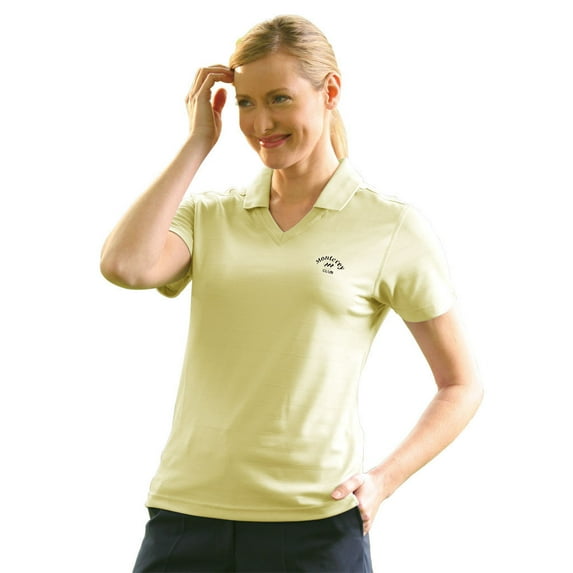 Monterey Club Women's Jacquard Texture Solid Golf Polo Shirt #2067