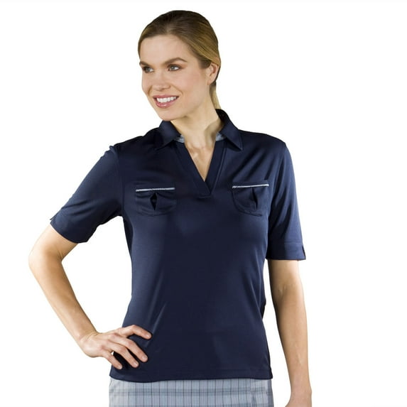 Monterey Club Women's Julia Solid Sport Golf Polo Shirt #2130