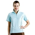 thumbnail image 1 of Monterey Club Women's Juniper Contrast Zip Golf Polo Shirt #2137, 1 of 2