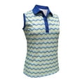 thumbnail image 1 of Monterey Club Women's Layla Print Sleeveless Golf Polo Shirt #2397, 1 of 2
