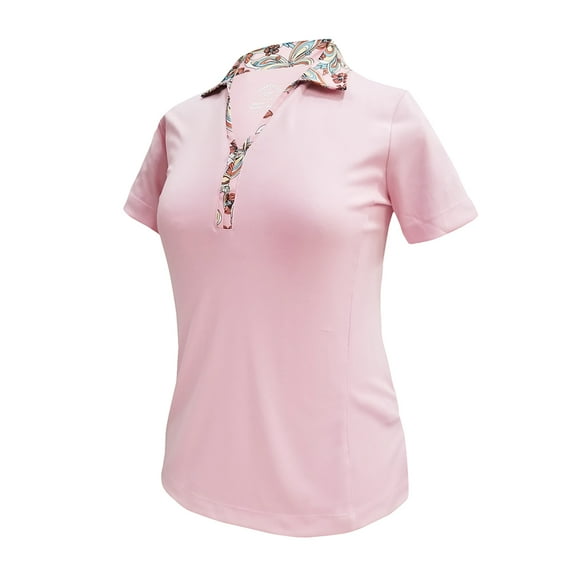 Monterey Club Women's Leona Contrast Golf Polo Shirt #2380