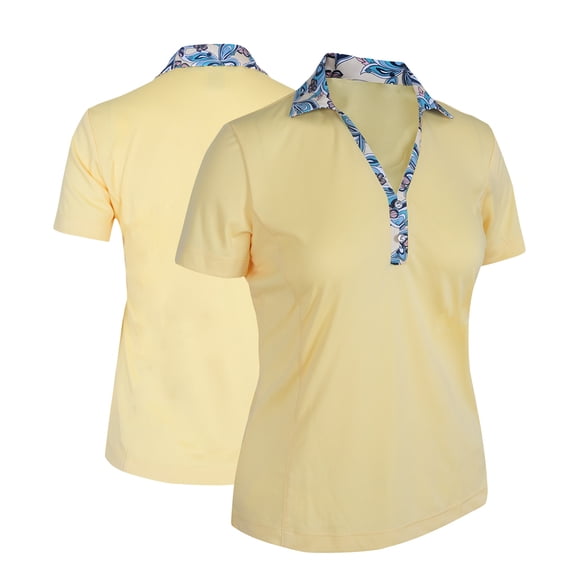 Monterey Club Women's Leona Contrast Golf Polo Shirt #2380