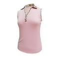 thumbnail image 1 of Monterey Club Women's Leona Contrast Sleeveless Golf Polo Shirt #2381, 1 of 2