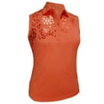 thumbnail image 1 of Monterey Club Women's Leopard Foil Print Sleeveless Golf Polo Shirt #2395, 1 of 2