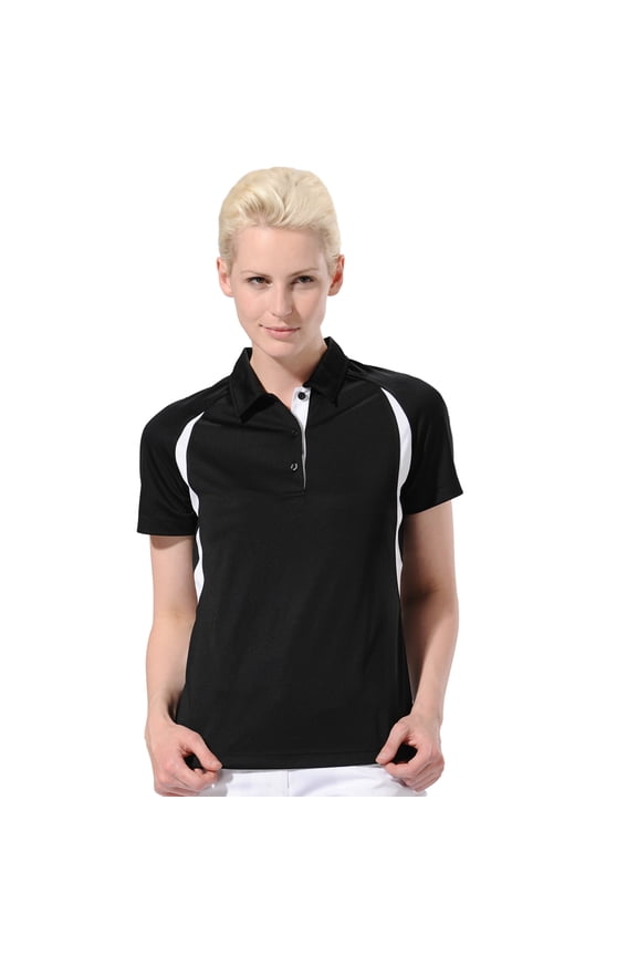 Women's Lightweight Pique Contrast Golf Polo Shirt #2196
