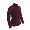 thumbnail image 1 of Monterey Club Women's Long Sleeve Medium Weight Pique Solid Golf Polo Shirt #2369, 1 of 2