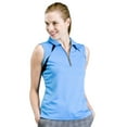 thumbnail image 1 of Monterey Club Women's Matrix Contrast Sleeveless Golf Polo Shirt #2263, 1 of 2