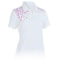 thumbnail image 1 of Monterey Club Women's Matrix Print Contrast Golf Polo Shirt #2598, 1 of 2