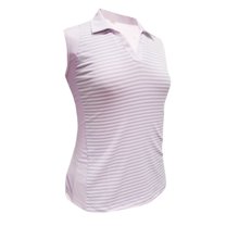 Monterey Club Women's Meadow Stripe Colorblock Sleeveless Golf Polo Shirt #2391