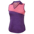 thumbnail image 1 of Monterey Club Women's Melange Flash Colorblock Sleeveless Golf Polo Shirt #2477, 1 of 2