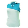 thumbnail image 1 of Monterey Club Women's Melange Flash Colorblock Sleeveless Golf Polo Shirt #2477, 1 of 2