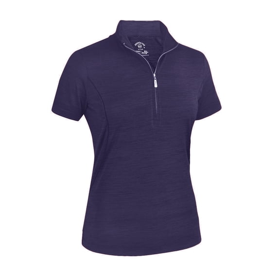 Monterey Club Women's Melange Jersey Performance Sport Golf Polo Shirt #2362