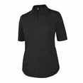 thumbnail image 1 of Monterey Club Women's Melange Jersey Performance Sport Golf Polo Shirt #2390, 1 of 2