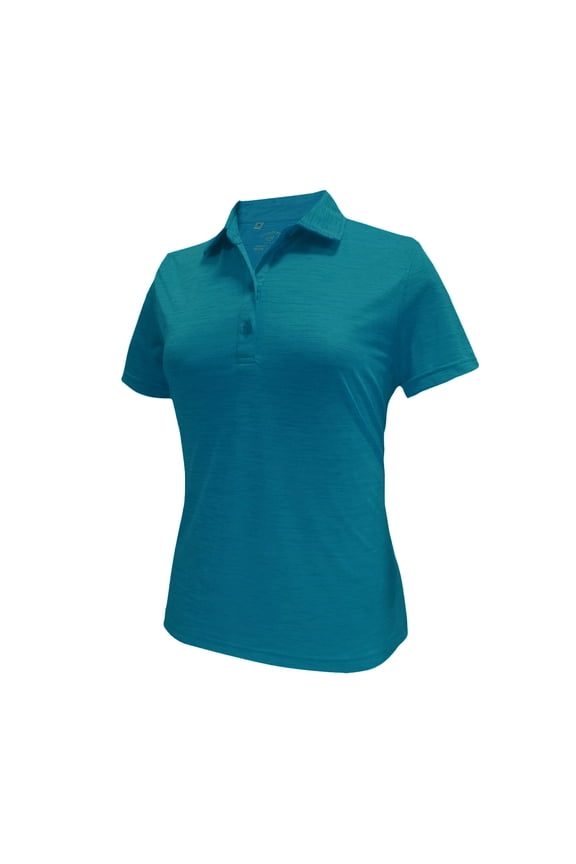 Women's Melange Jersey Performance Sport Golf Polo Shirt #2421