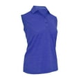 thumbnail image 1 of Monterey Club Women's Melange Jersey Performance Sport Golf Polo Shirt Sleeveless #2423, 1 of 2