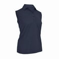 thumbnail image 1 of Monterey Club Women's Melange Jersey Performance Sport Golf Polo Shirt Sleeveless #2423, 1 of 2