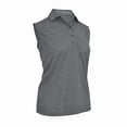 thumbnail image 1 of Monterey Club Women's Melange Jersey Performance Sport Golf Polo Shirt Sleeveless #2423, 1 of 2