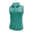 thumbnail image 1 of Monterey Club Women's Melange Jersey Performance Sport Top Sleeveless Golf Polo Shirt #2363, 1 of 2