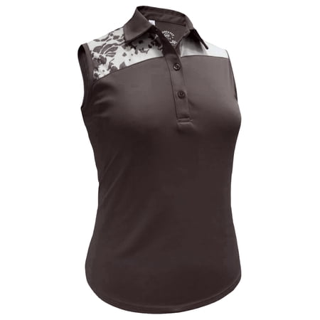 Monterey Club Women's Mellow Contrast Sleeveless Golf Polo Shirt #2399