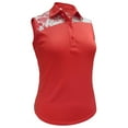 thumbnail image 1 of Monterey Club Women's Mellow Contrast Sleeveless Golf Polo Shirt #2399, 1 of 2