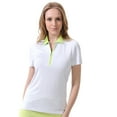 thumbnail image 1 of Monterey Club Women's Metallic Stripe Contrast Golf Polo Shirt #2256, 1 of 4