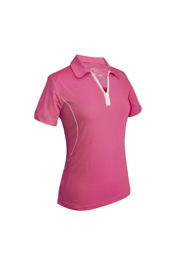 Women's Micro Pix Contrast Golf Polo Shirt #2448
