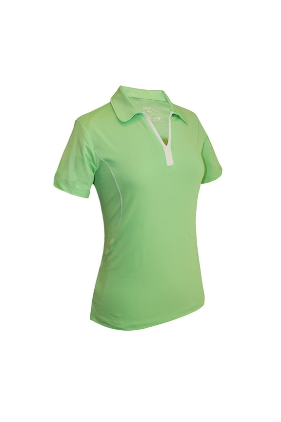 Women's Micro Pix Contrast Golf Polo Shirt #2448