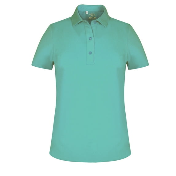 Monterey Club Women's Microfiber Solid Tailored Collar Short Sleeve Golf Polo Shirt #4060