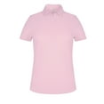 thumbnail image 1 of Monterey Club Women's Microfiber Solid Tailored Collar Short Sleeve Golf Polo Shirt #4060, 1 of 2