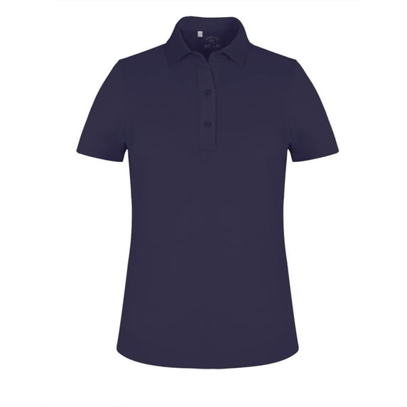 Monterey Club Women's Microfiber Solid Tailored Collar Short Sleeve Golf Polo Shirt #4060