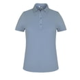 thumbnail image 1 of Monterey Club Women's Microfiber Solid Tailored Collar Short Sleeve Golf Polo Shirt #4060, 1 of 2