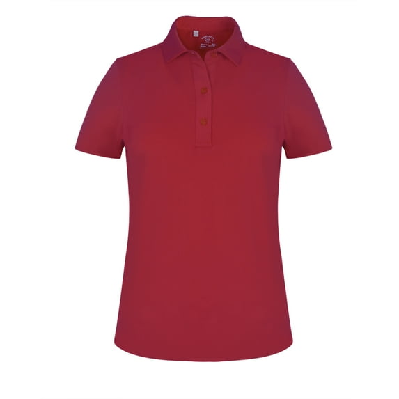 Monterey Club Women's Microfiber Solid Tailored Collar Short Sleeve Golf Polo Shirt #4060