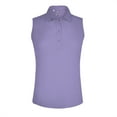 thumbnail image 1 of Monterey Club Women's Microfiber Tailored Collar Solid Sleeveless Golf Polo Shirt #4063, 1 of 2