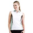 thumbnail image 1 of Monterey Club Women's Molly Double Contrast Sleeveless Golf Polo Shirt #2139, 1 of 2